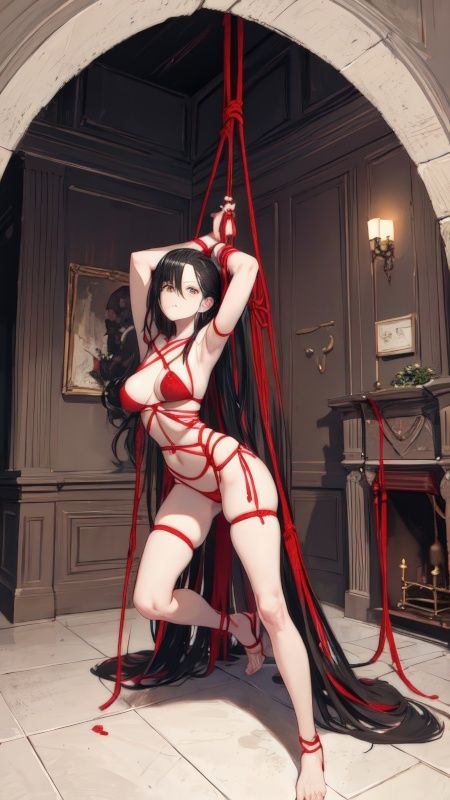 サンプル画像2:「SM吊るしと縛りイラスト-R18版」100枚セット Vol.2(美伝プロジェクト) [d_566861]