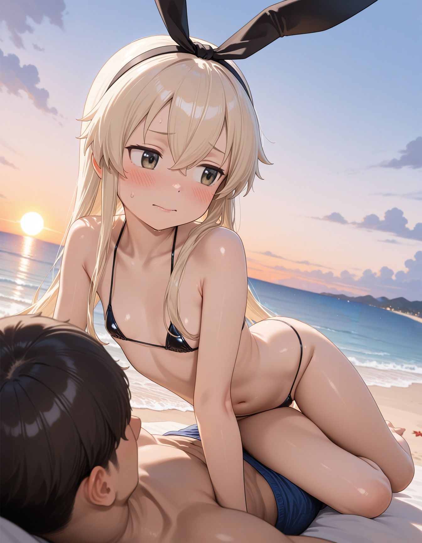 サンプル画像2:ビーチで襲われてしまった少女(ぽりっしゅ本舗) [d_566900]