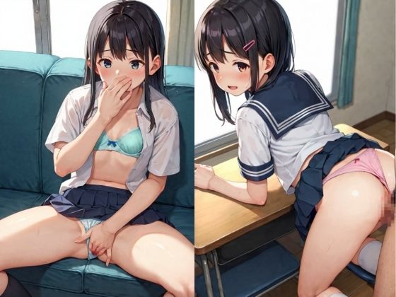 サンプル画像1:学校イチ清楚なJKの学園性活(くりみるく) [d_566913]