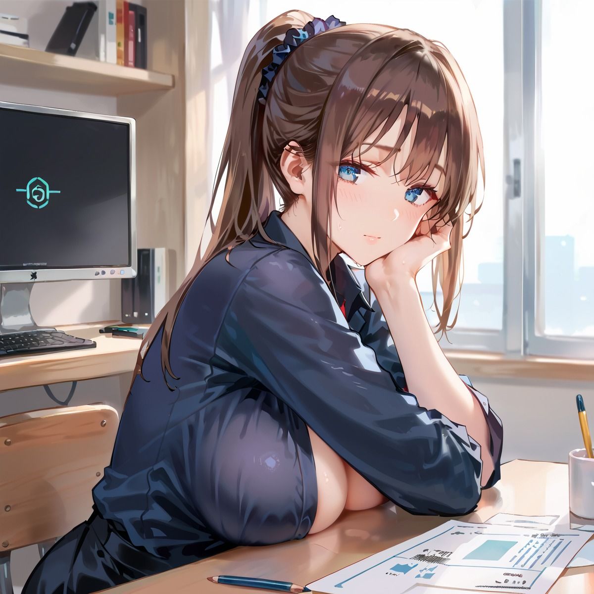 性欲を持て余したOLとデスクで秘密のまぐわひPart21