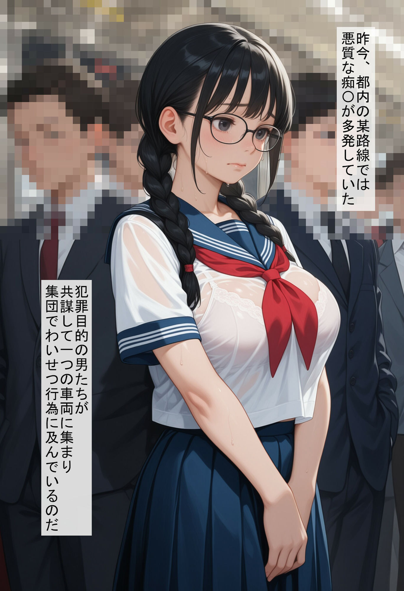 集団電車痴● 画像1
