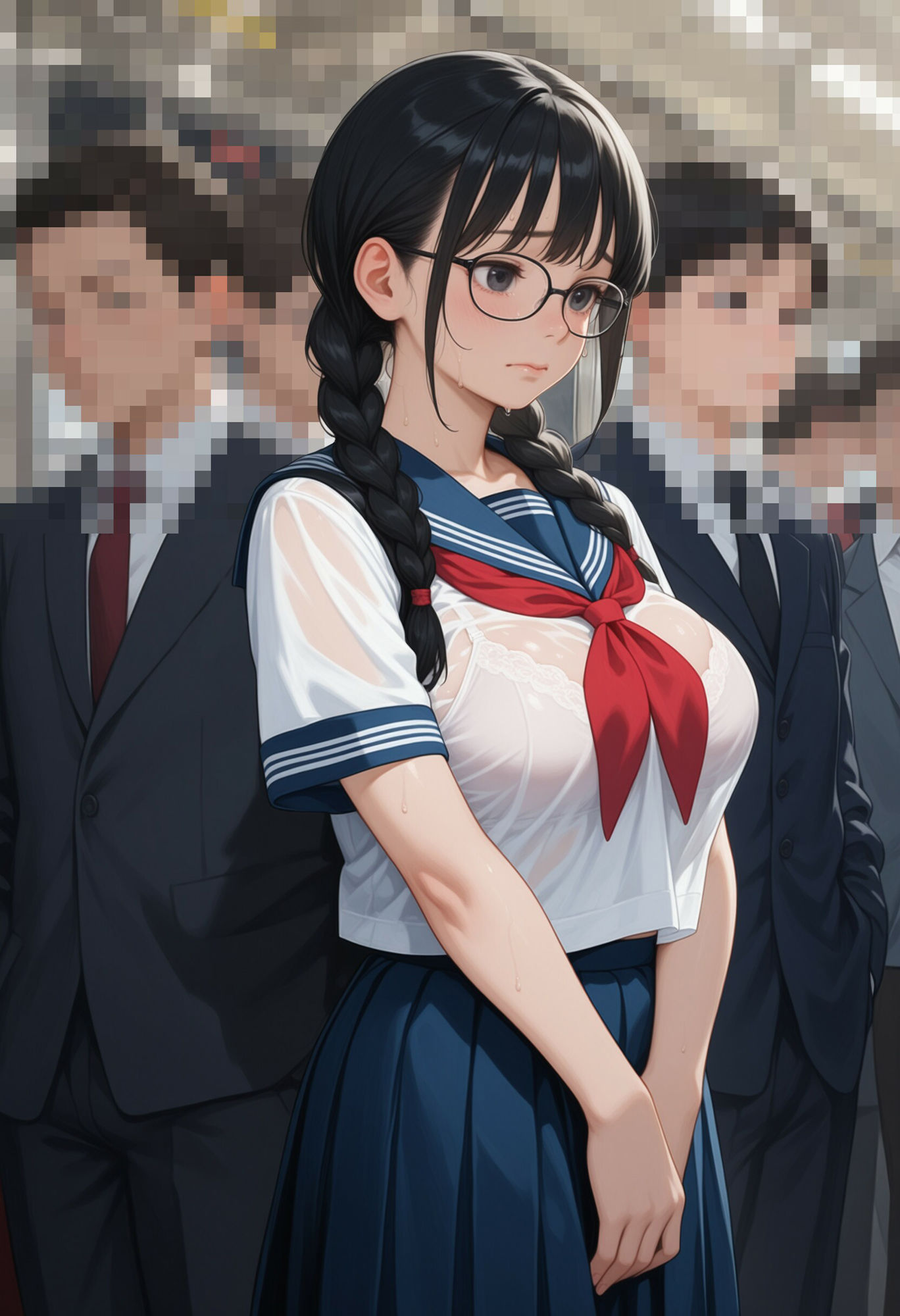 サンプル画像2:集団電車痴●(宇宙戦) [d_566944]