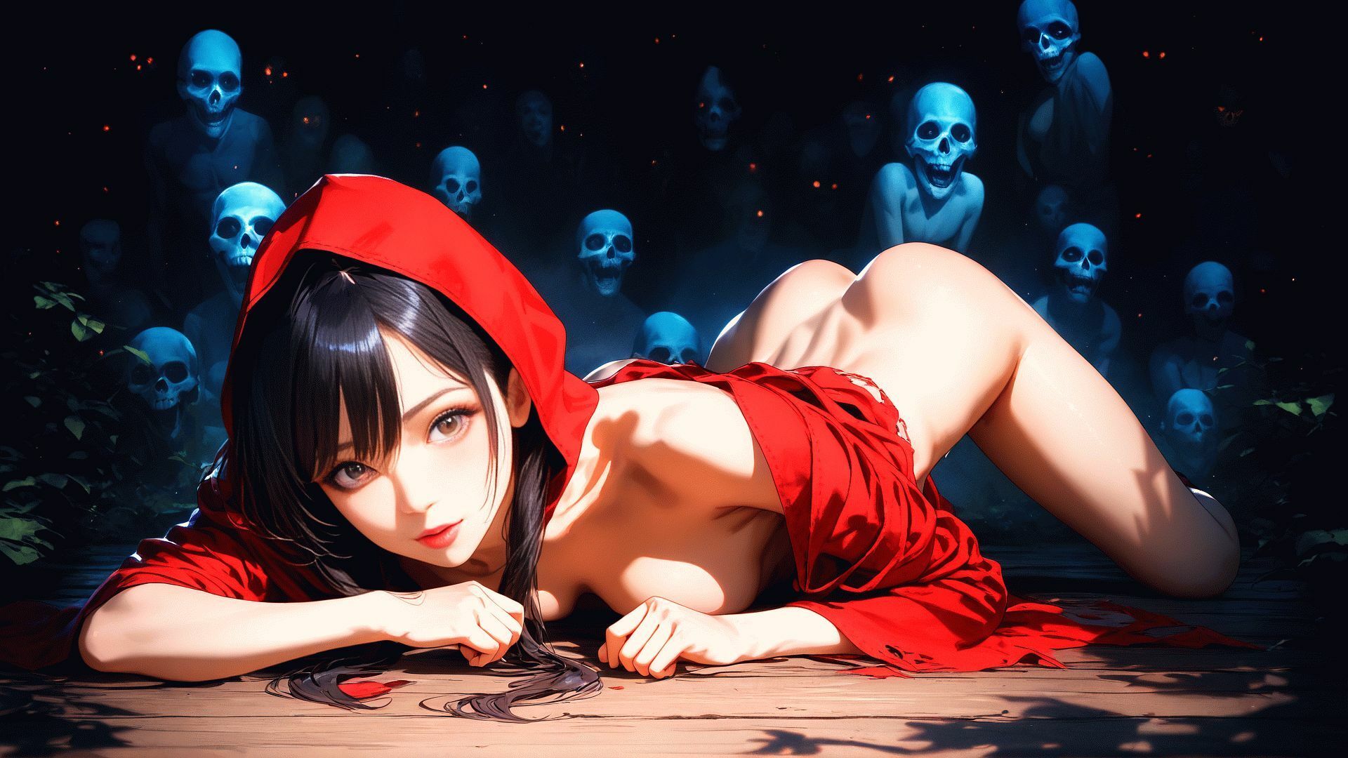 サンプル画像2:赤ずきんと淫魔の森(Gugh Gouf Burgers) [d_566986]