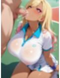 爆乳黒ギャルがテニスコートでやりたい放題！
