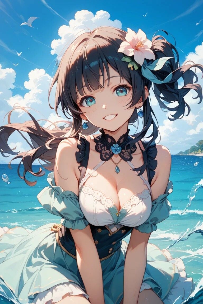 サンプル画像1:透明感のある美女のイラスト(Nekronaut) [d_567260]