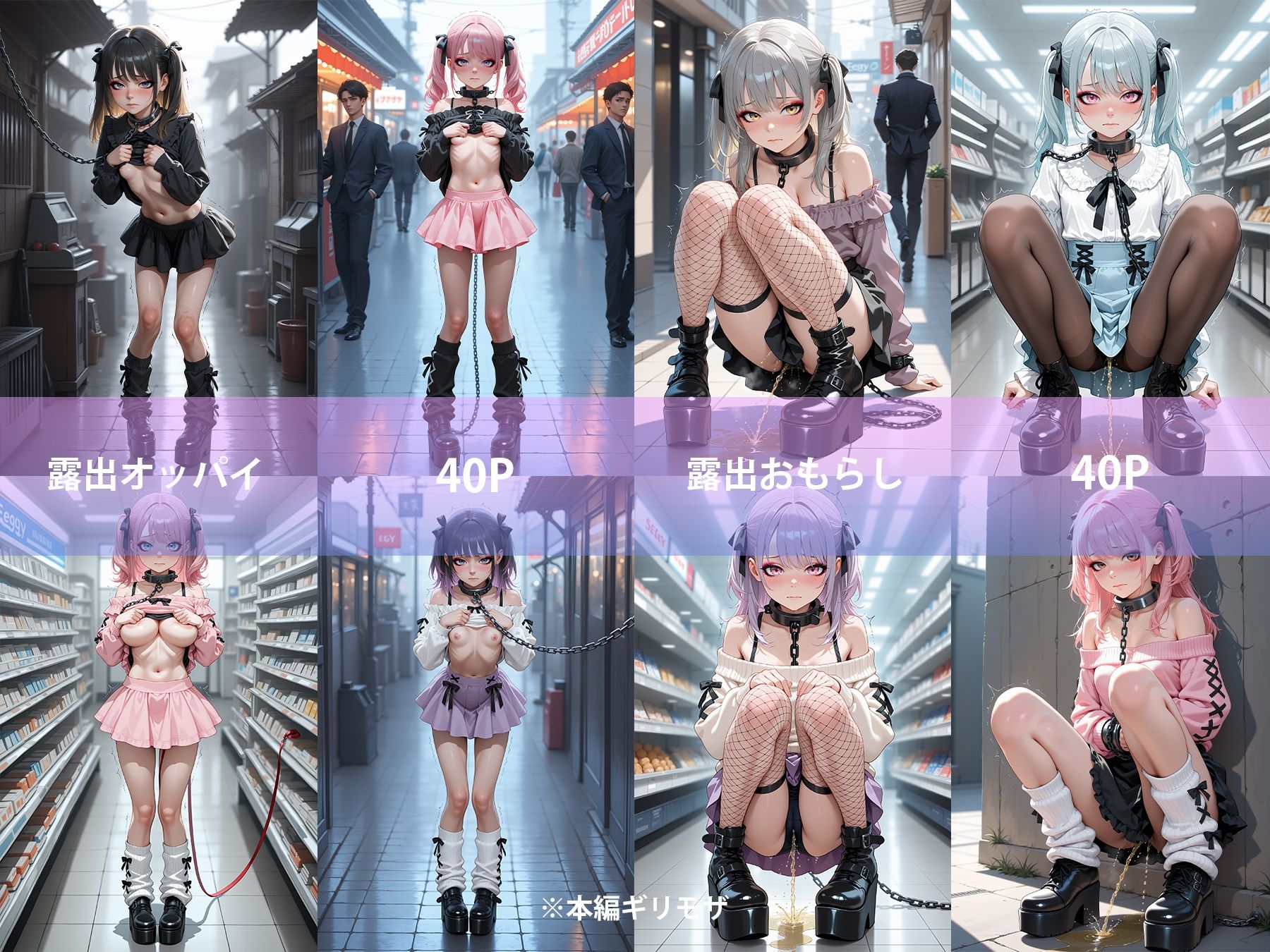 サンプル画像3:【ストーリー付】地雷系女子の羞恥露出散歩〜ホストの売掛が払えない地雷系女子を連れて露出散歩してみた。笑〜(GALS COLLECTION) [d_567272]