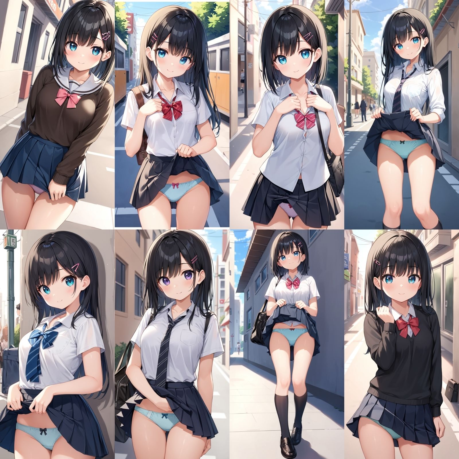 サンプル画像2:女友達に外でおパンティーみせてもらった【500枚】(女子高生) [d_567284]