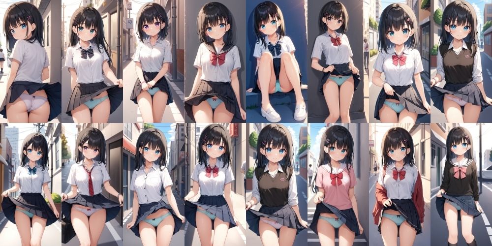 サンプル画像4:女友達に外でおパンティーみせてもらった【500枚】(女子高生) [d_567284]