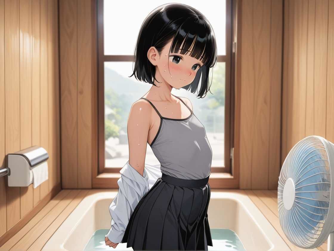つるぺた少女と混浴銭湯 サンプル画像 2