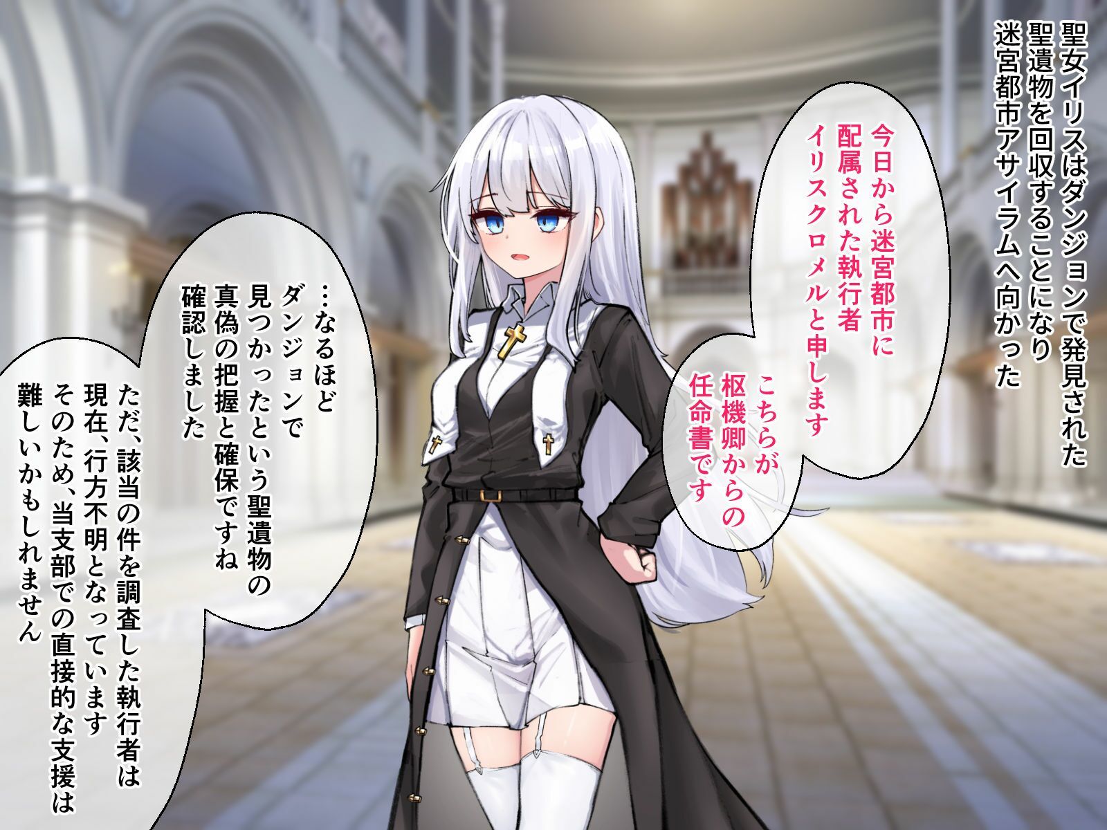 サンプル画像1:迷宮都市アサイラム CGノベル版 前編 〜性を蹂躙する魔物と屈辱の聖女〜(どろっぷす！) [d_567417]