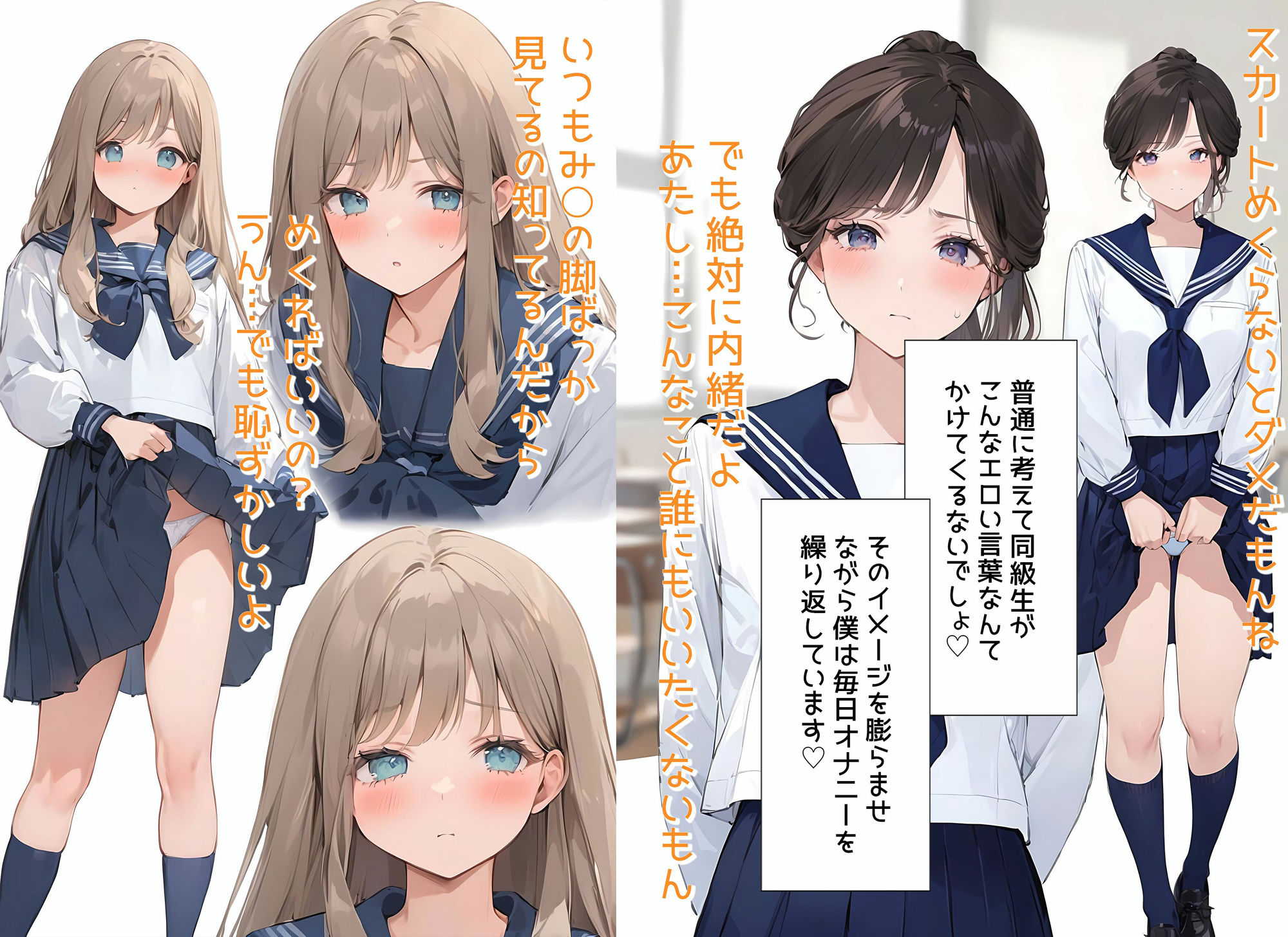 サンプル画像4:僕はクラスメイト全員の下着が見たい25  卒アル風な女子の顔の隣にパンティはえろい編(日替わりさん) [d_567546]