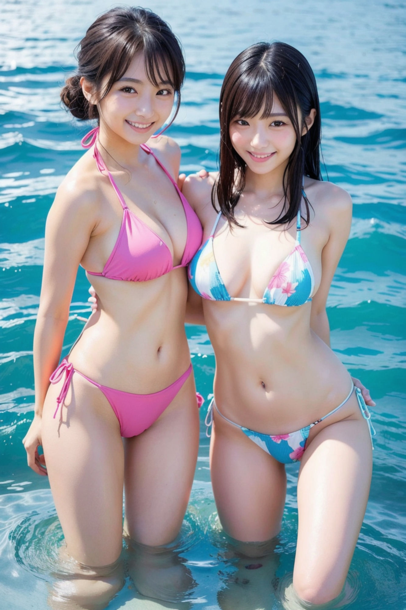 サンプル画像2:プレミアム美少女2人組  水着パート2  画像集(プレミアムとうもころし) [d_567572]