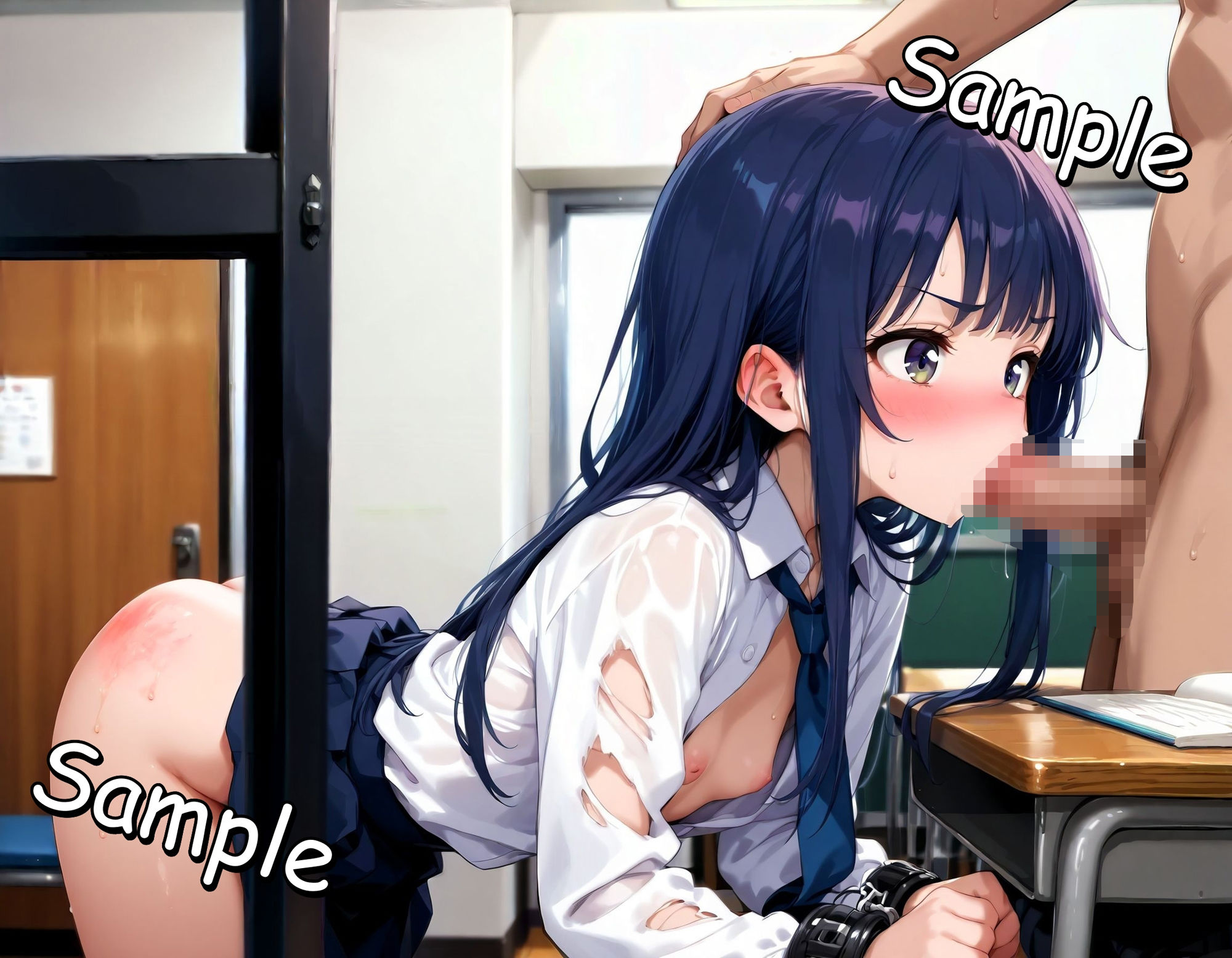 サンプル画像4:無垢な制服美少女が放課後の教室で集団に汚される話(チェリー工房) [d_567631]