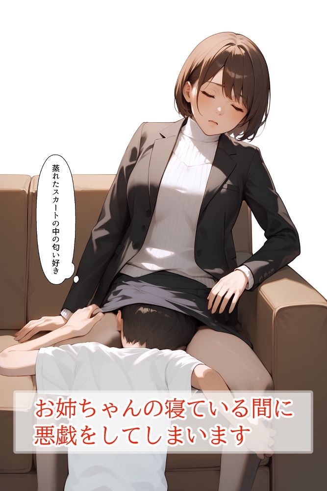 サンプル画像2:寝ているお姉ちゃんは我慢強い(PixelPlayQuest) [d_567671]