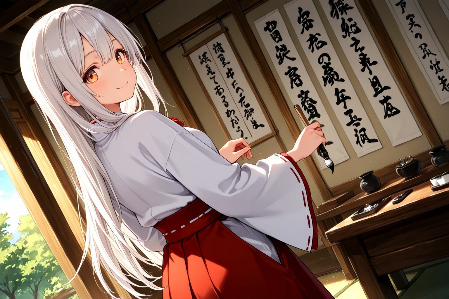 サンプル画像1:ミックスガールズコレクション  巫女服美少女のえっちなお祓い(えちえち) [d_567767]