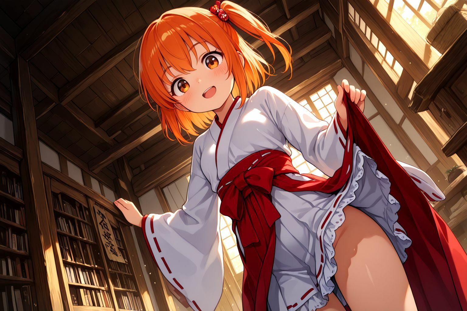 サンプル画像1:ミックスガールズコレクション  巫女服ちっぱい美少女のえっちなお祓い(えちえち) [d_567781]