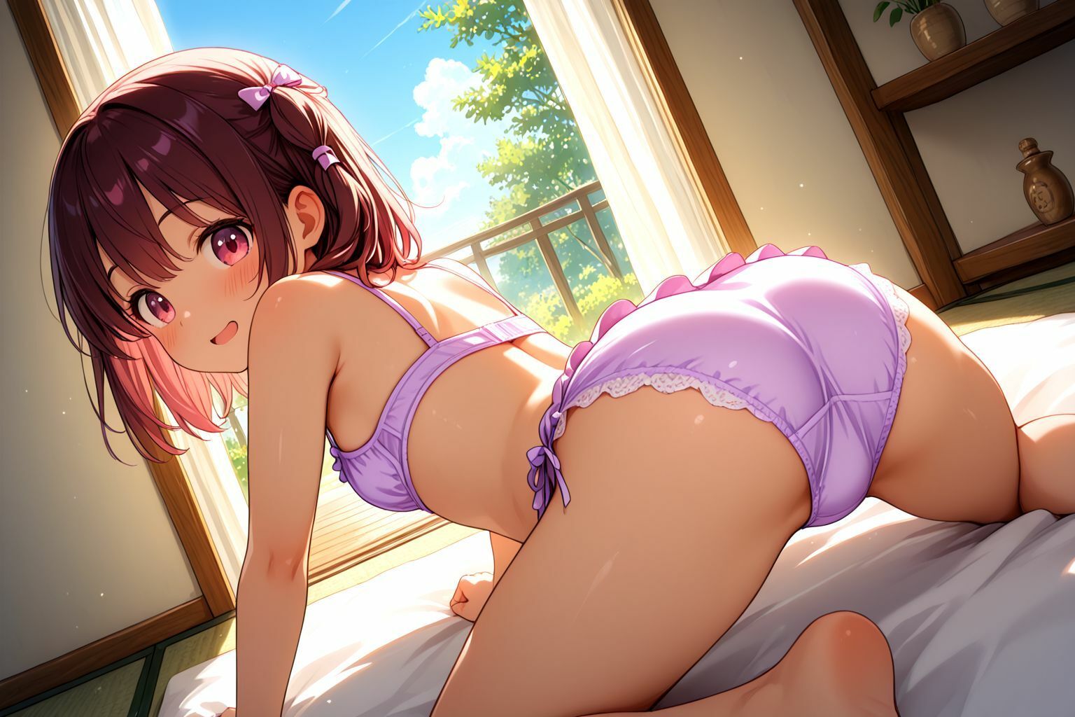 サンプル画像4:ミックスガールズコレクション  巫女服ちっぱい美少女のえっちなお祓い(えちえち) [d_567781]