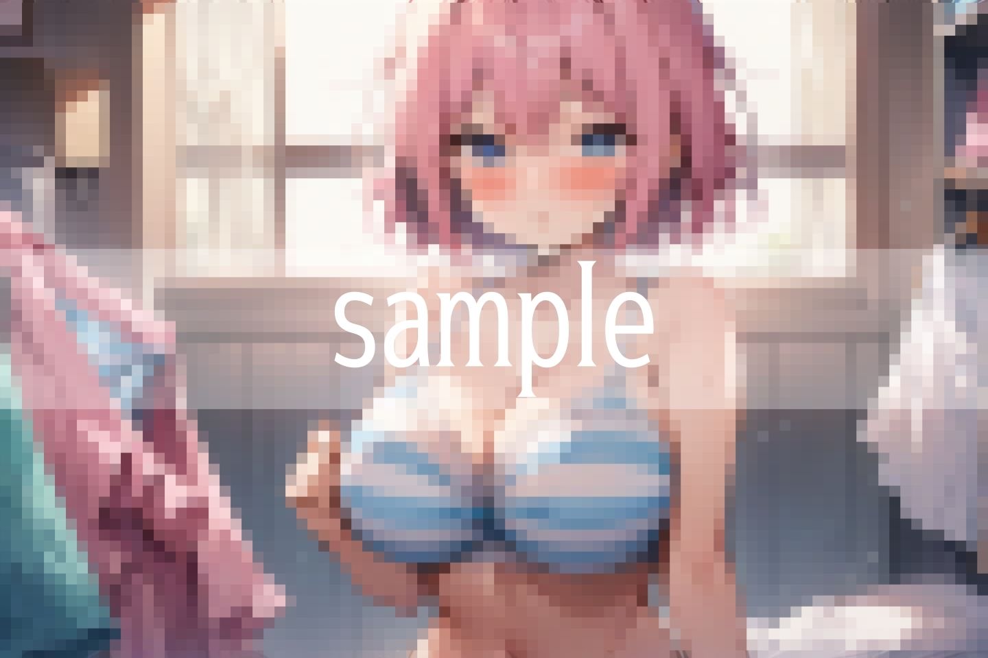 サンプル画像2:会社の後輩が同じ寮で下着姿でウロウロする世界線で生きたかった(痴女の誘惑) [d_567873]