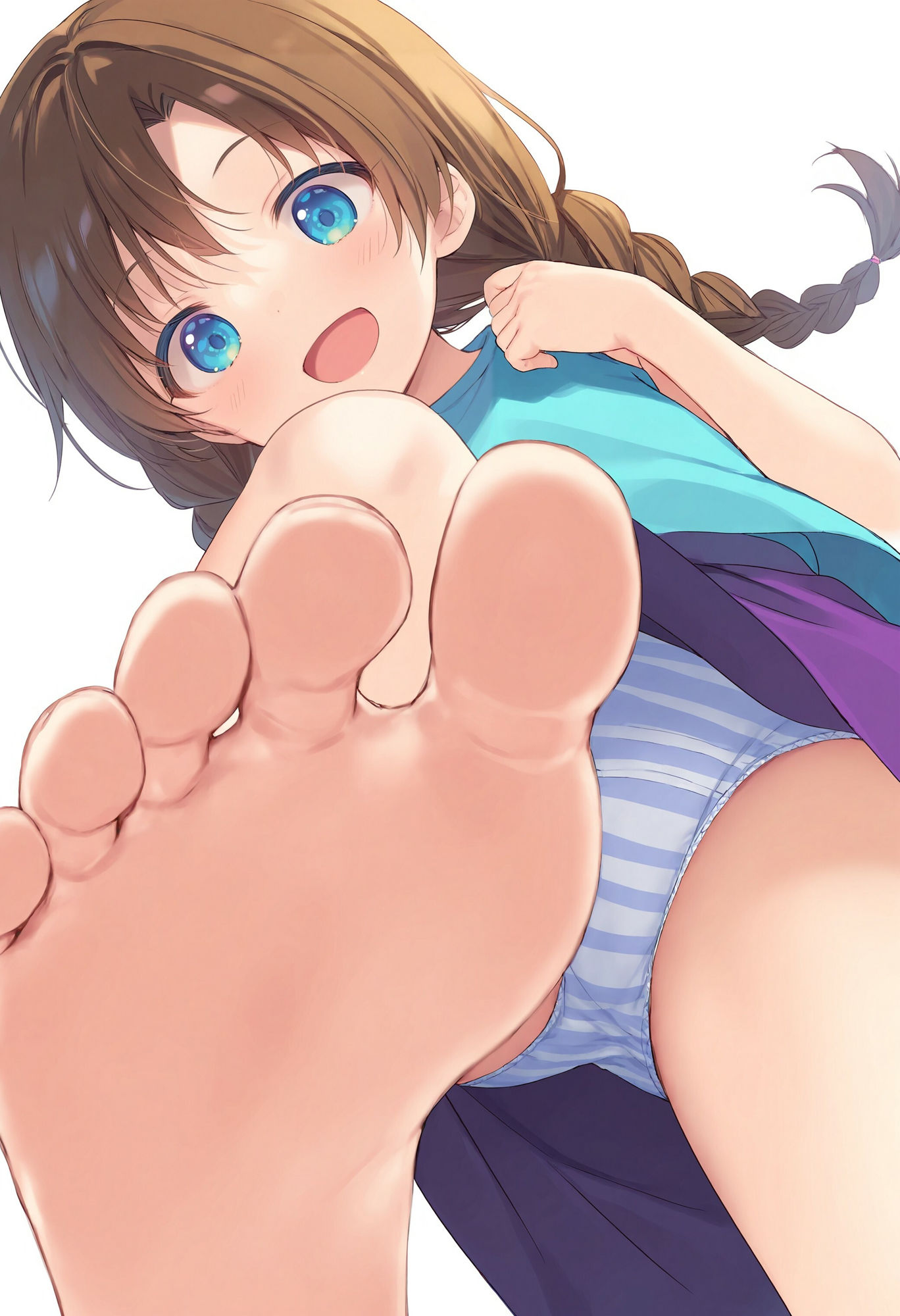 パンモロしている裸足少女_0