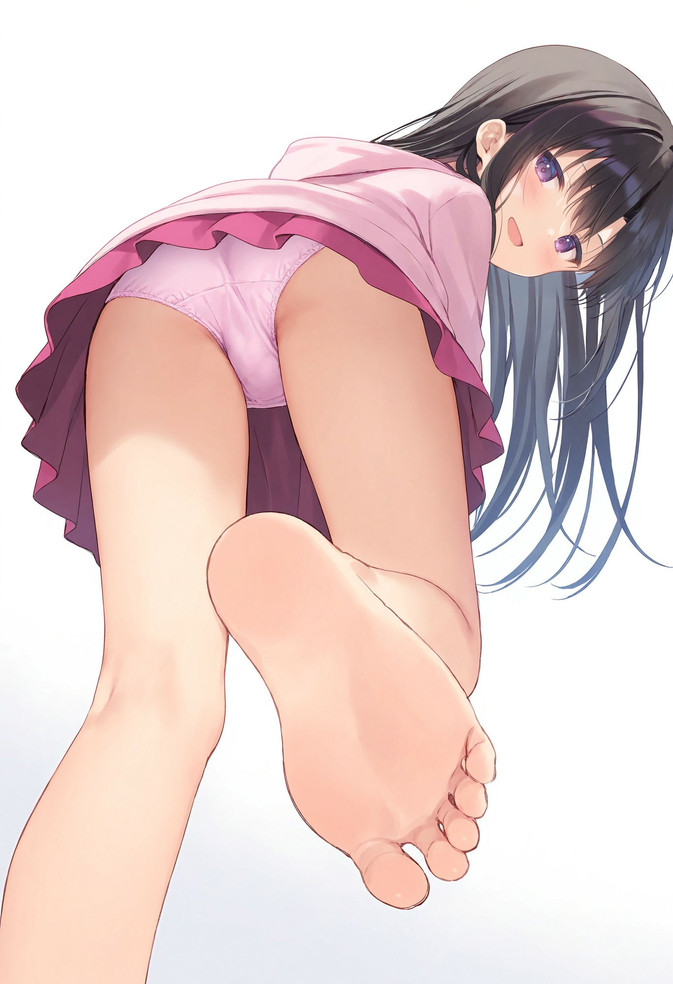 パンモロしている裸足少女_1