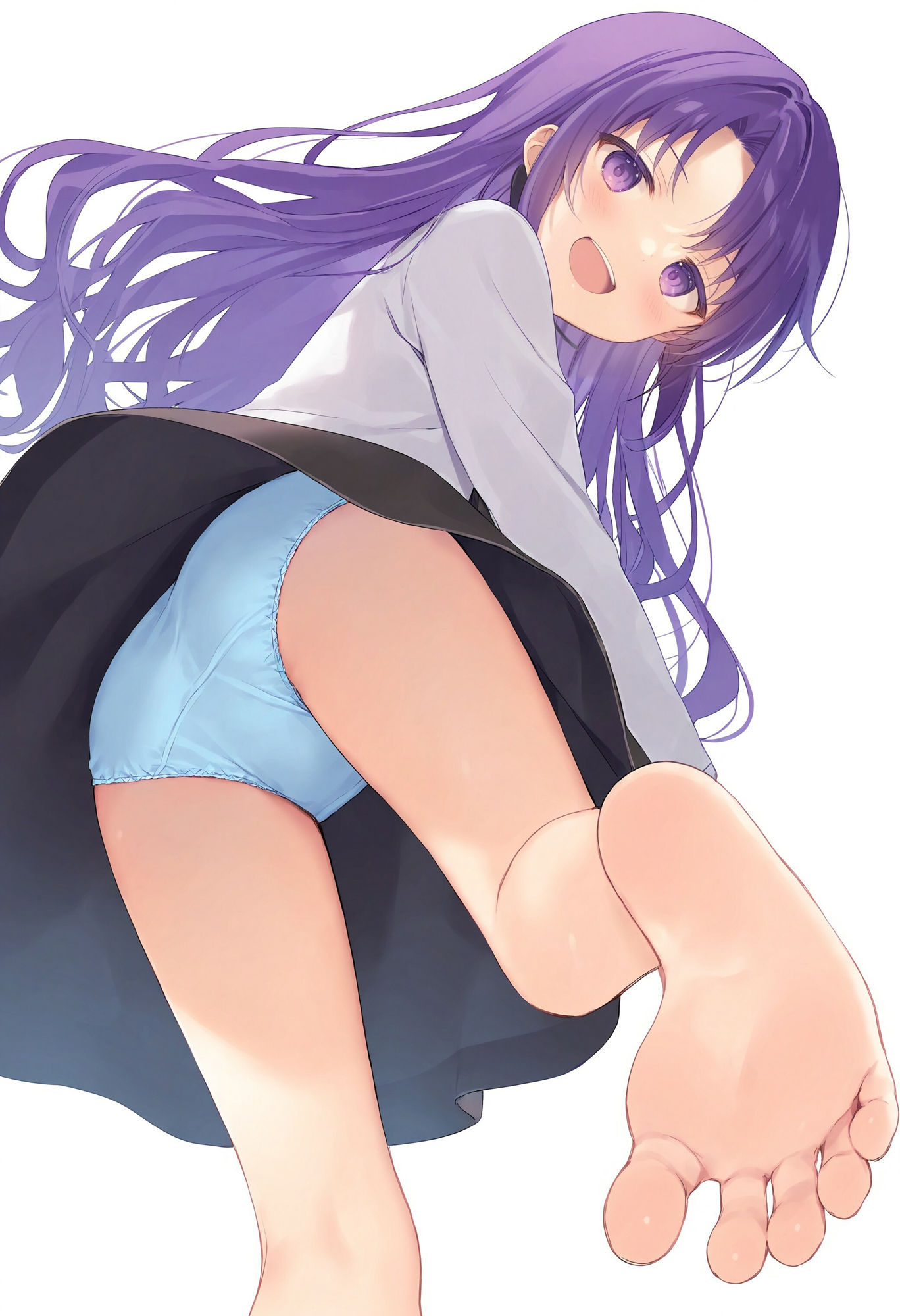 パンモロしている裸足少女_7