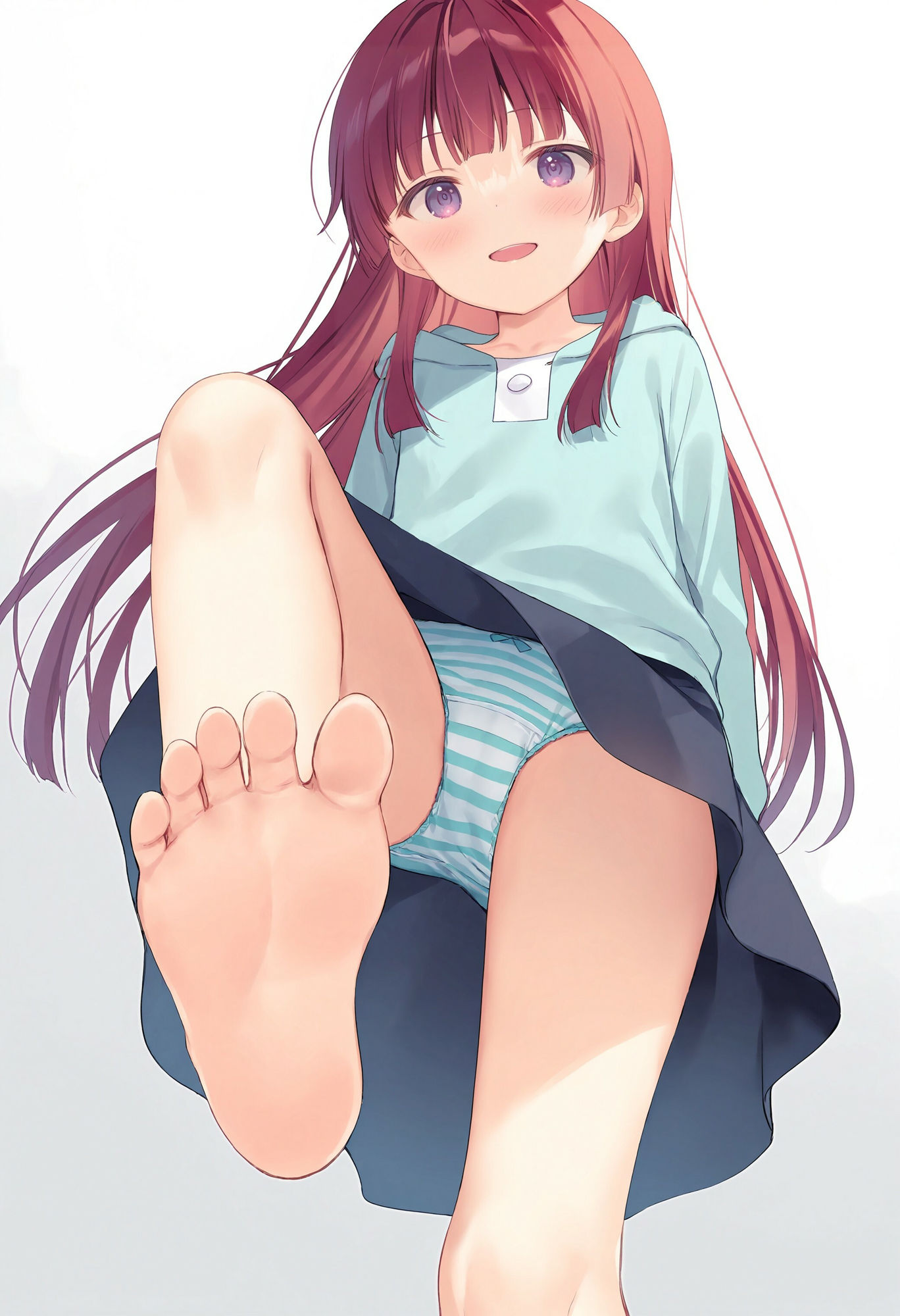 パンモロしている裸足少女_8