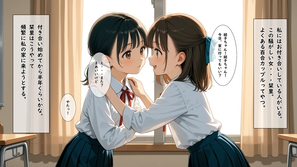 サンプル画像5:放課後に遊びに来た百合の友達に全身の性感帯を優しく愛撫されて何回イってもやめてもらえない女の子(ありゅ研究所) [d_567949]