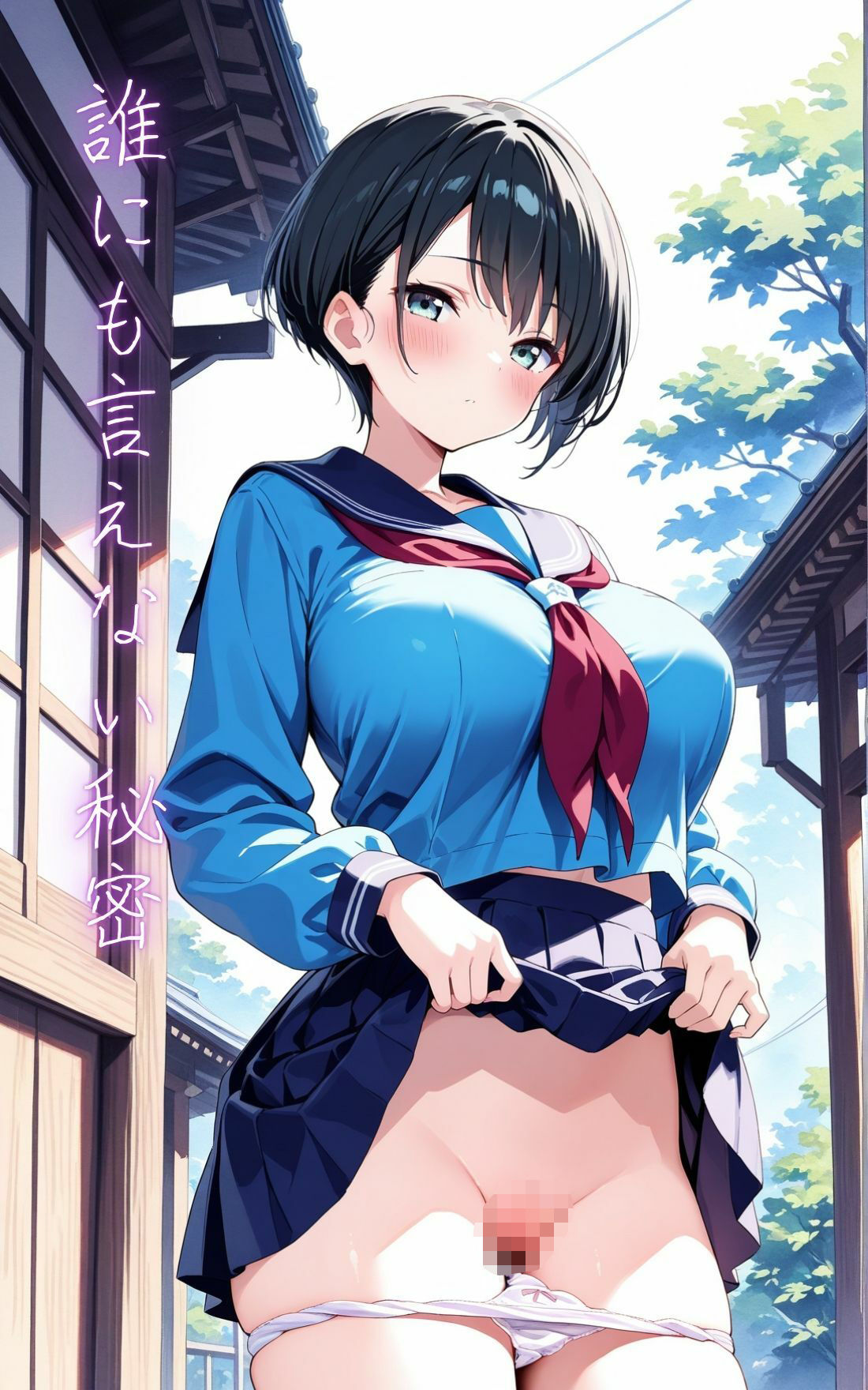 ボーイッシュ巨乳女子校生 田舎でハゲデブおやじの相手をさせられる 画像2