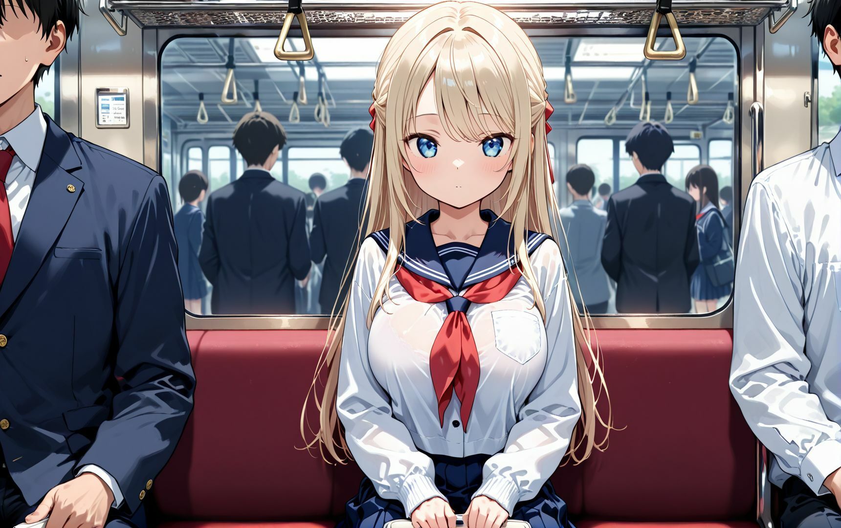 サンプル画像1:育ちの良い少女を電車の中で襲っちゃった件(天使のたまりば) [d_567979]