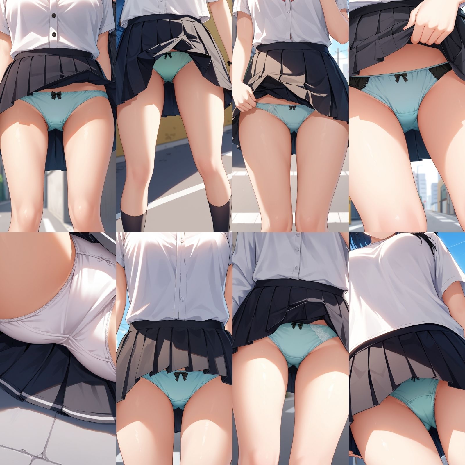 サンプル画像1:野外パンチラ盗撮【500枚】(女子高生) [d_567982]