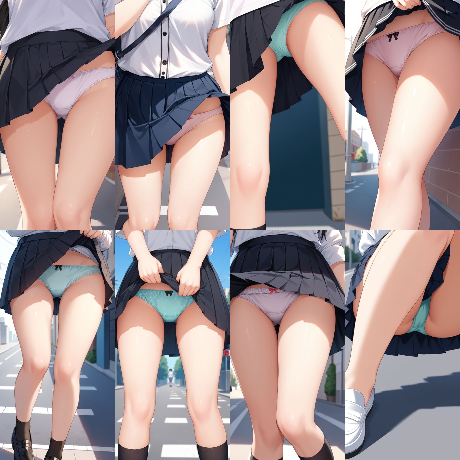 サンプル画像3:野外パンチラ盗撮【500枚】(女子高生) [d_567982]