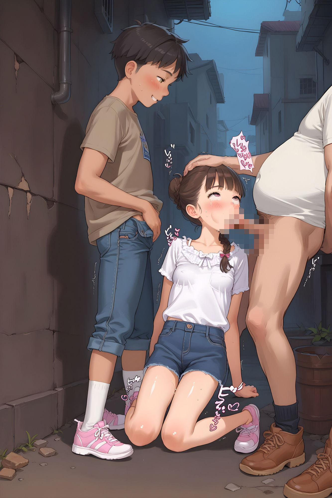 サンプル画像5:子〇たちの初めての路地裏廃墟♪(ロリロリ天国♪) [d_567983]