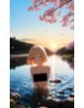 金髪貧乳美少女のえっちな写真集vol.23〜春の晴れた朝の川編〜
