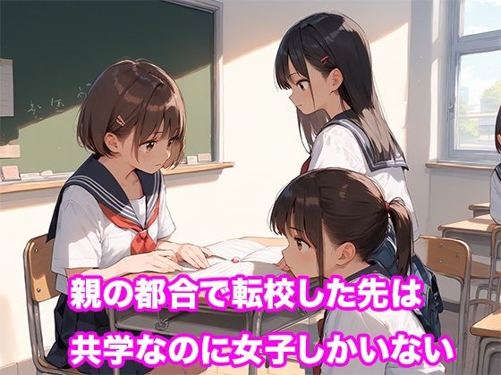 サンプル画像1:転校先はまさかの男一人の女子校生ハーレム天国でした(かのん絵師) [d_568077]