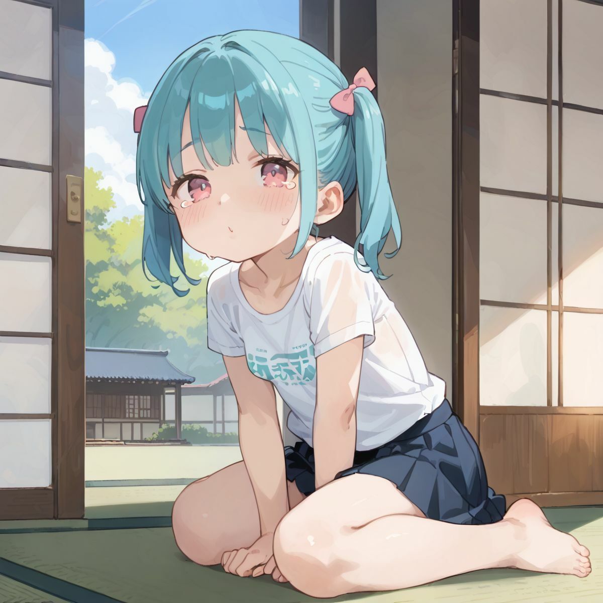 サンプル画像5:夏休みの自由研究に「動物の交尾」選んだつるぺた義妹のお手伝いをするために本番中出しえっちで実践授業をしてあげる06(ロリもち) [d_568184]