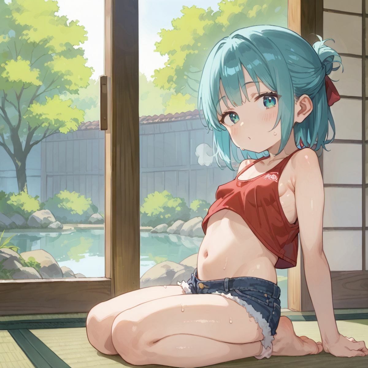 サンプル画像6:夏休みの自由研究に「動物の交尾」選んだつるぺた義妹のお手伝いをするために本番中出しえっちで実践授業をしてあげる06(ロリもち) [d_568184]