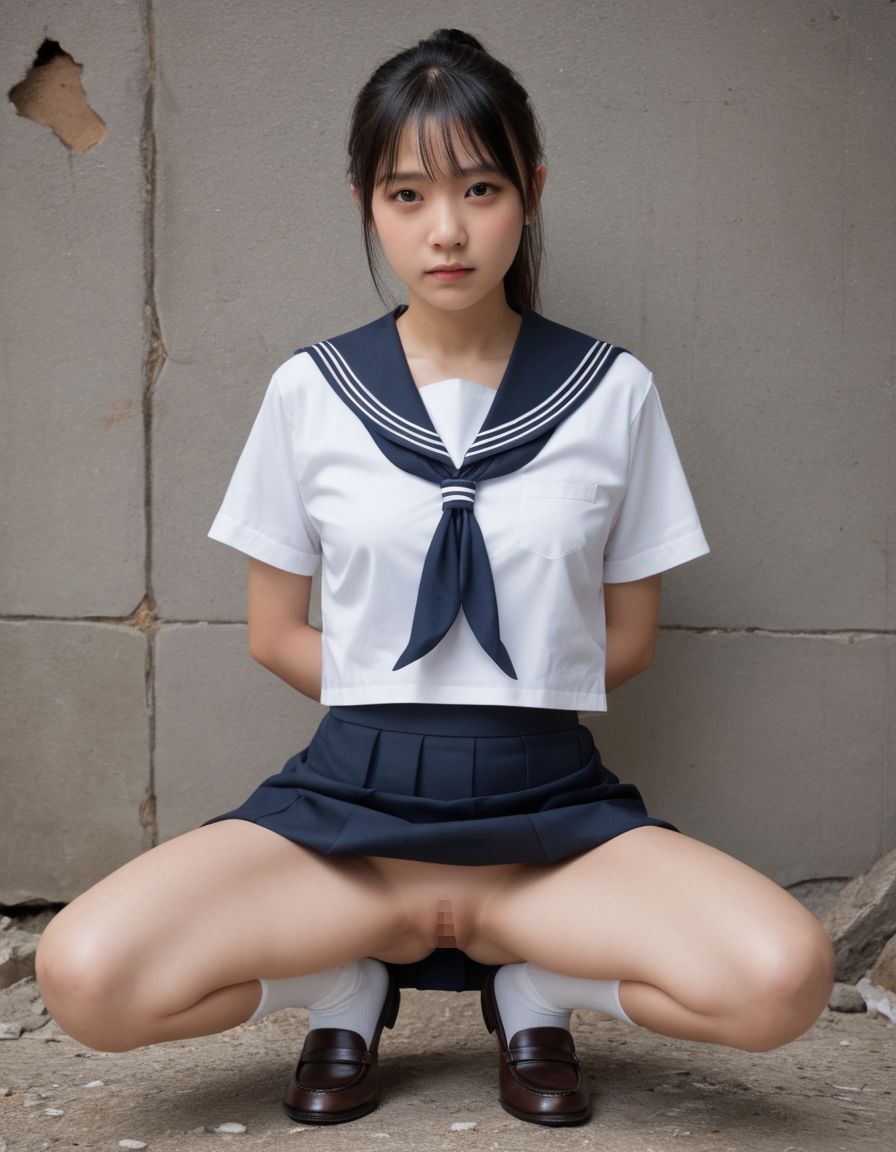 サンプル画像4:開脚女子校生5 緊縛ポニーテール編 緊縛体験会のはずが、アソコ丸出しにされました(AI娘堂) [d_568240]