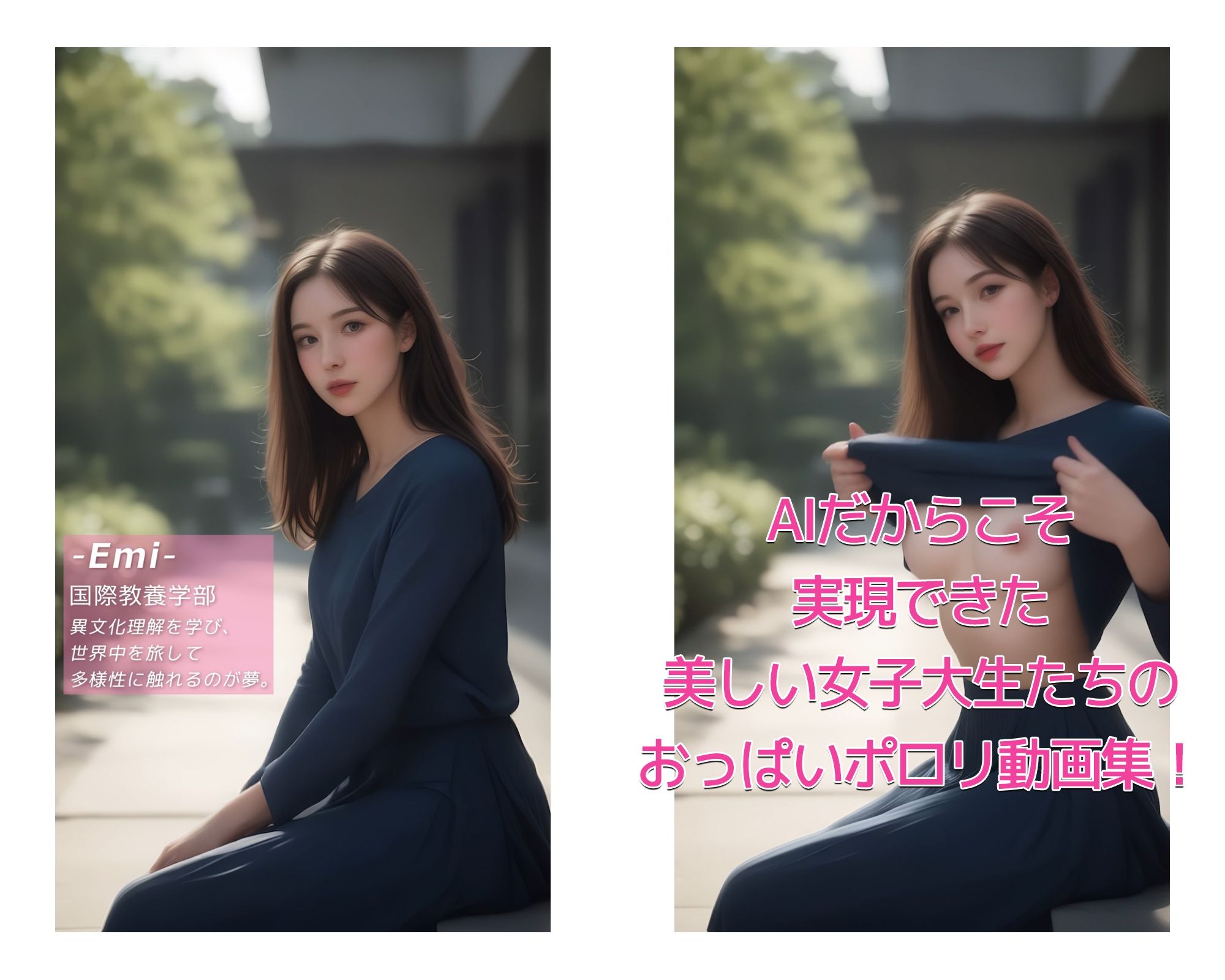 サンプル画像1:女子大生キャンパス露出(なつのとり) [d_568347]