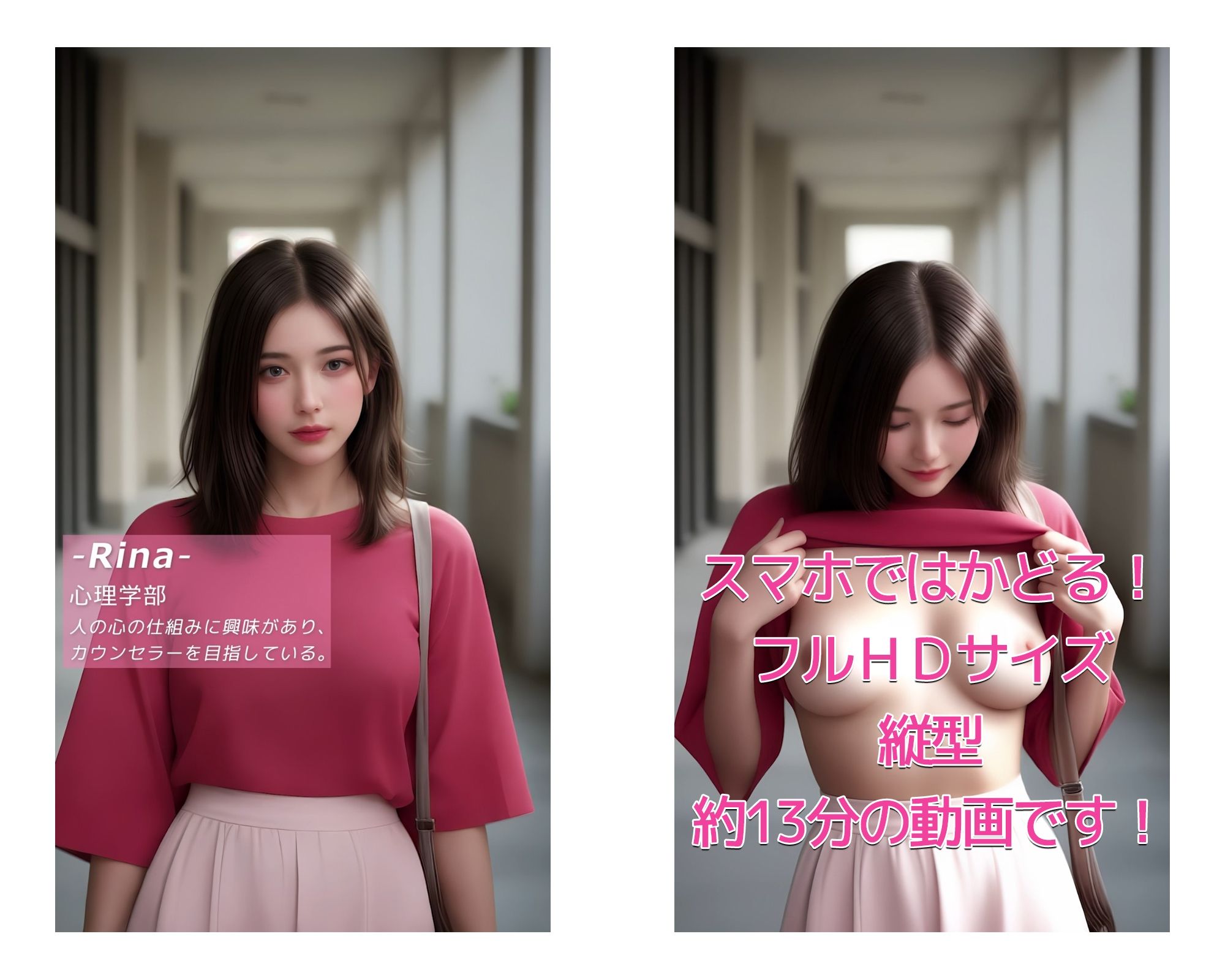 サンプル画像2:女子大生キャンパス露出(なつのとり) [d_568347]