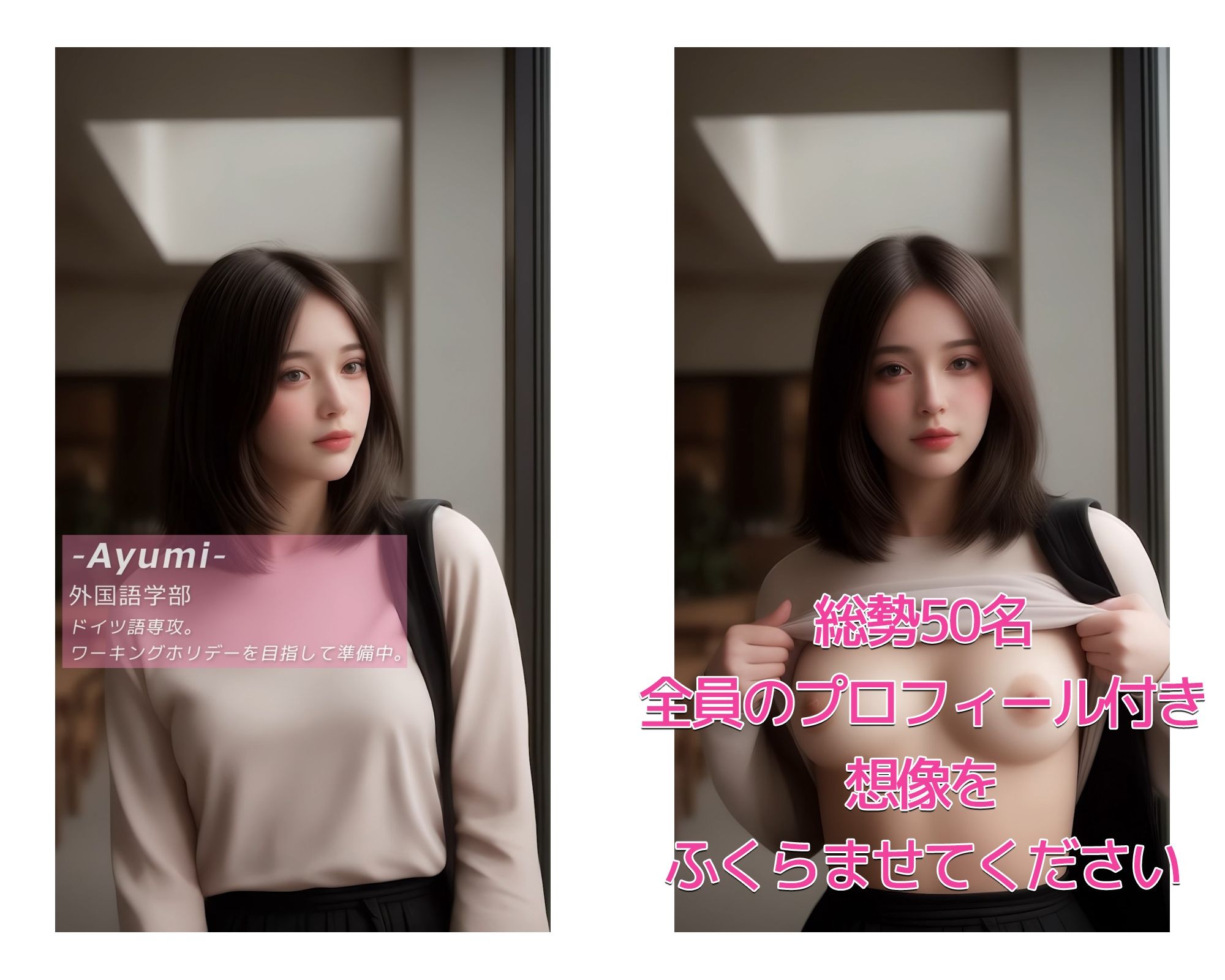 サンプル画像3:女子大生キャンパス露出(なつのとり) [d_568347]