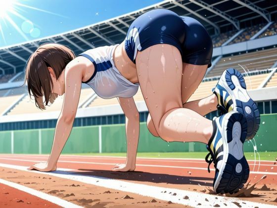 汗だく陸上女子の限界ハメトレ 〜汗で張りつくピタTのまま、グチョグチョ突かれて…絶頂までのタイムトライアル〜 画像3