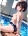 プールでスク水女子とイチャイチャ！2