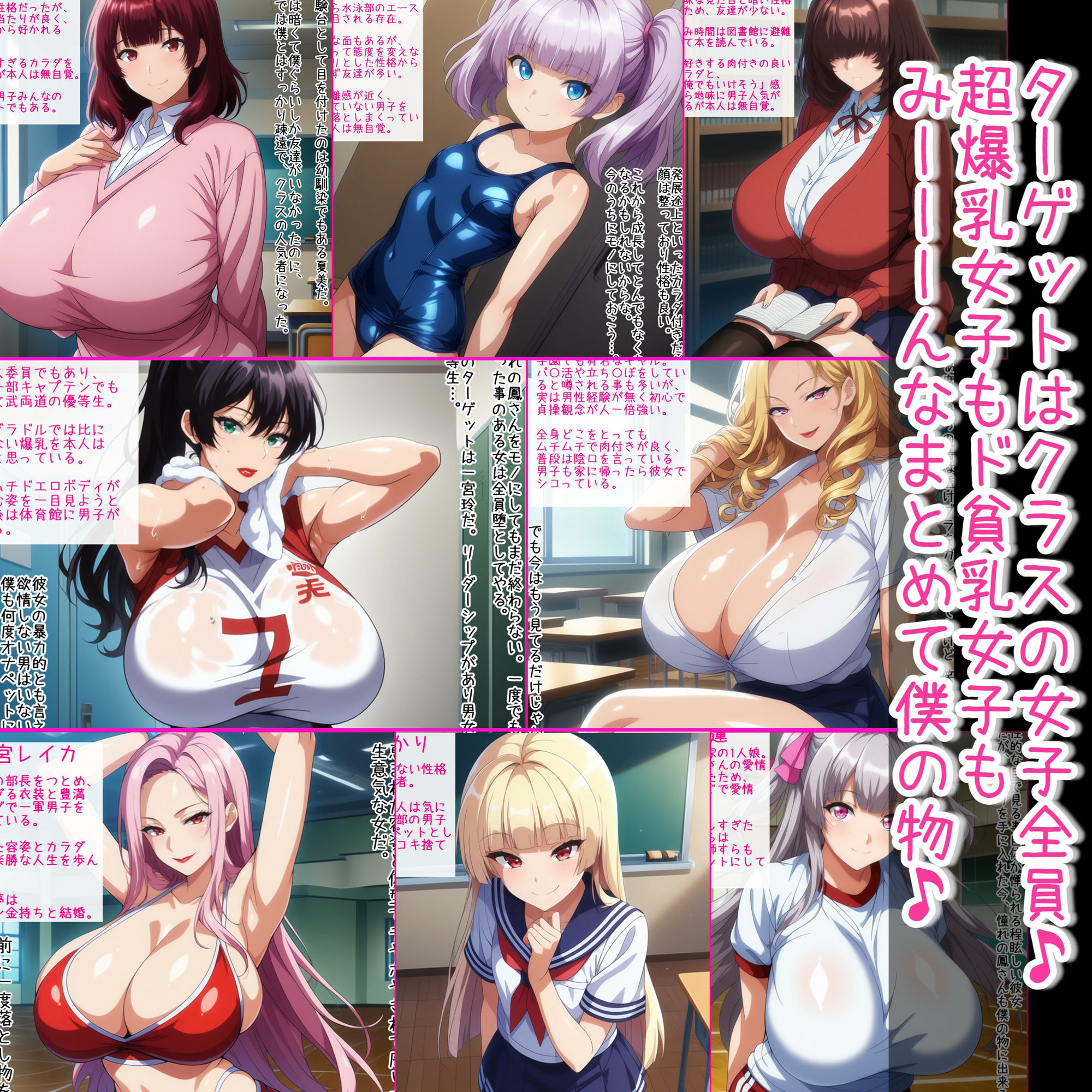 超爆乳もド貧乳も!クラスの女子全員ア〇リで僕専用オナホ化計画! 画像3