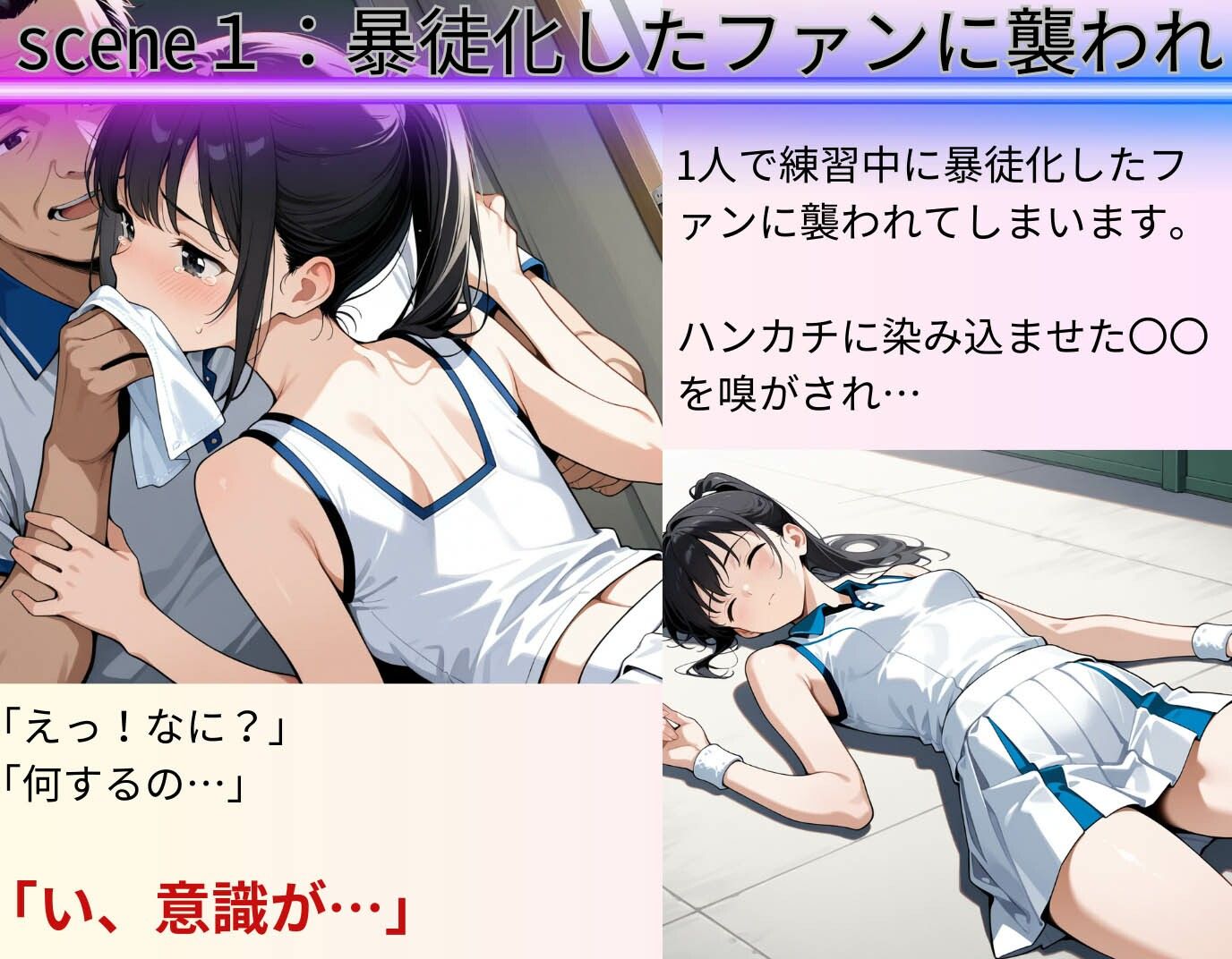 テニス部のツンデレ美少女が拘束快楽堕ち!複数ちんぽで覚醒 画像3