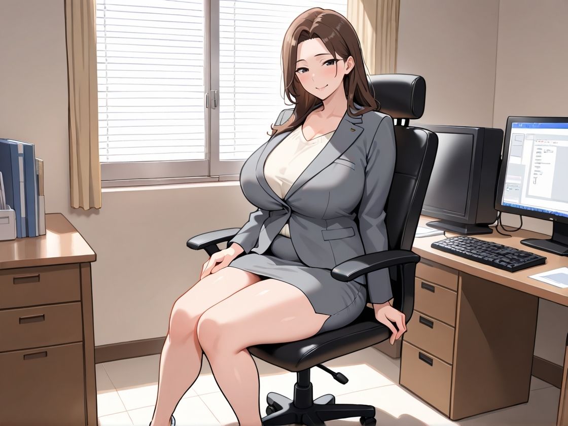 巨乳で美人な人妻上司に誘われてます 画像2