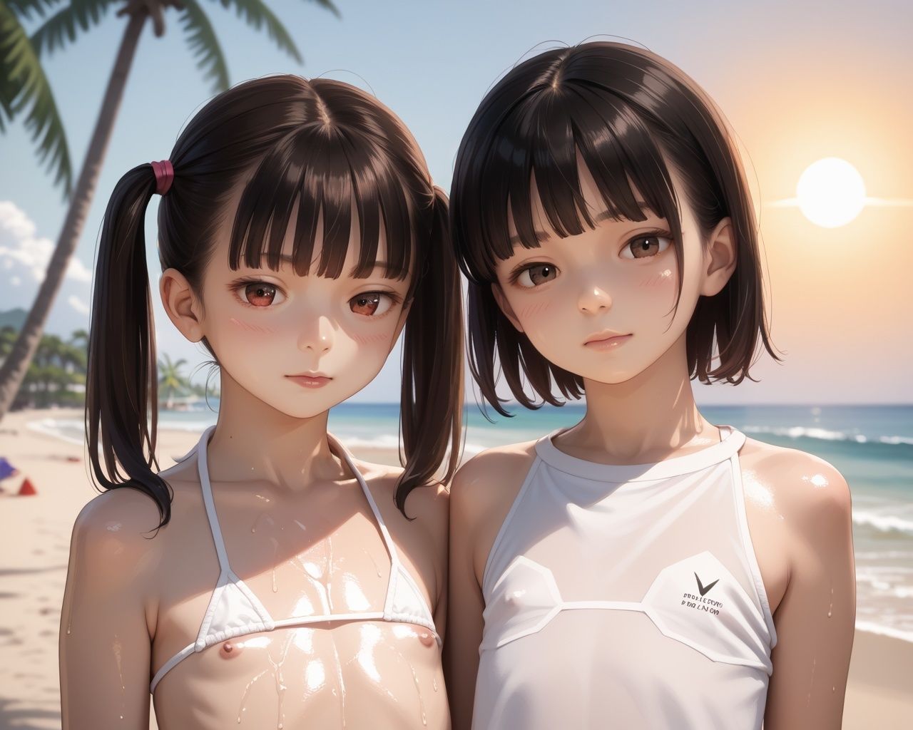 サンプル画像2:ちっぱい少女天国〜秘島編〜(あめりかん極太ロリロリそーせーじ) [d_568877]