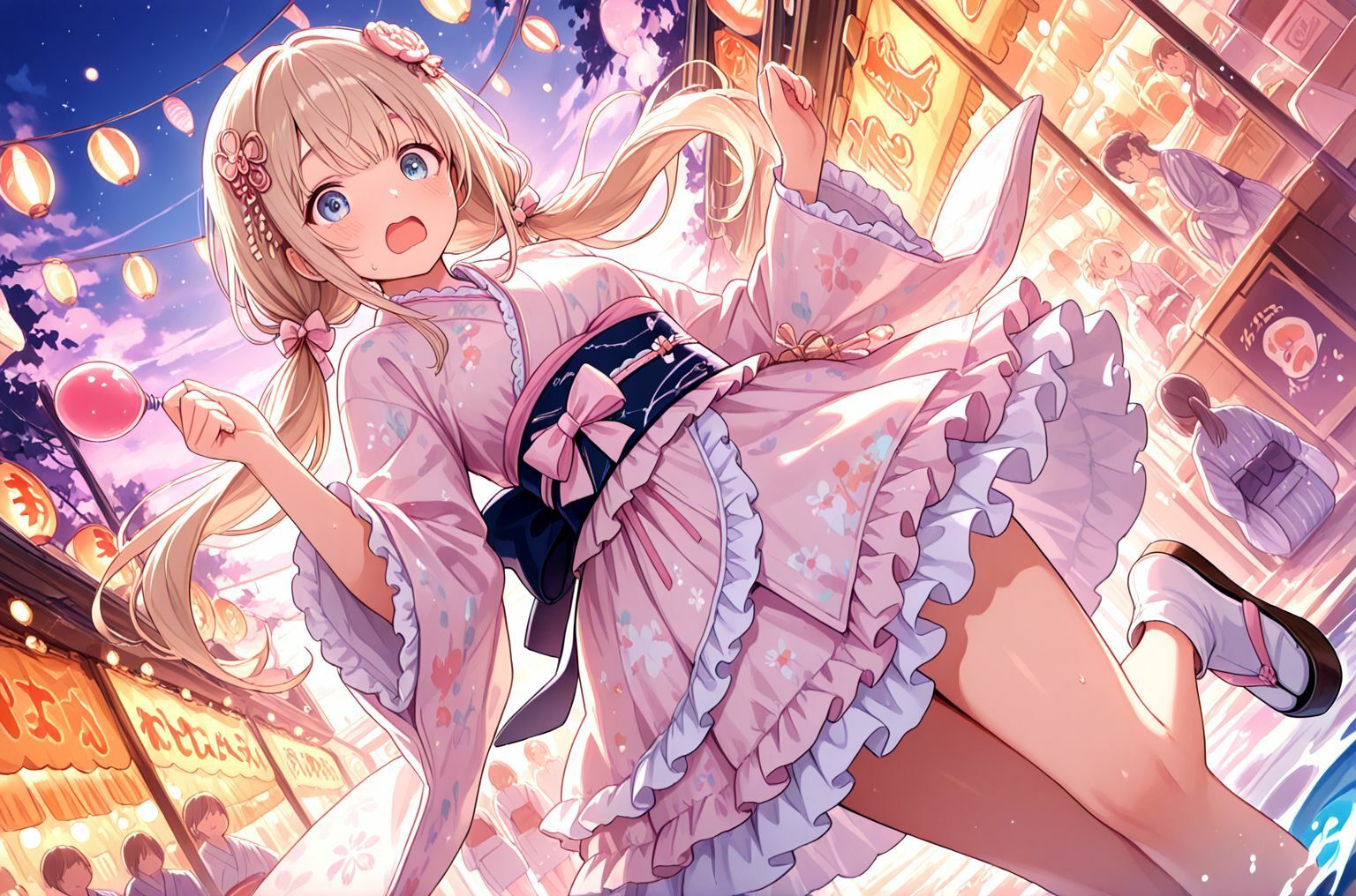 サンプル画像1:ミックスガールズコレクション  和服ミニスカ衣装のご当地美少女アイドルとえちえち打ち上げセックス(えちえち) [d_569098]