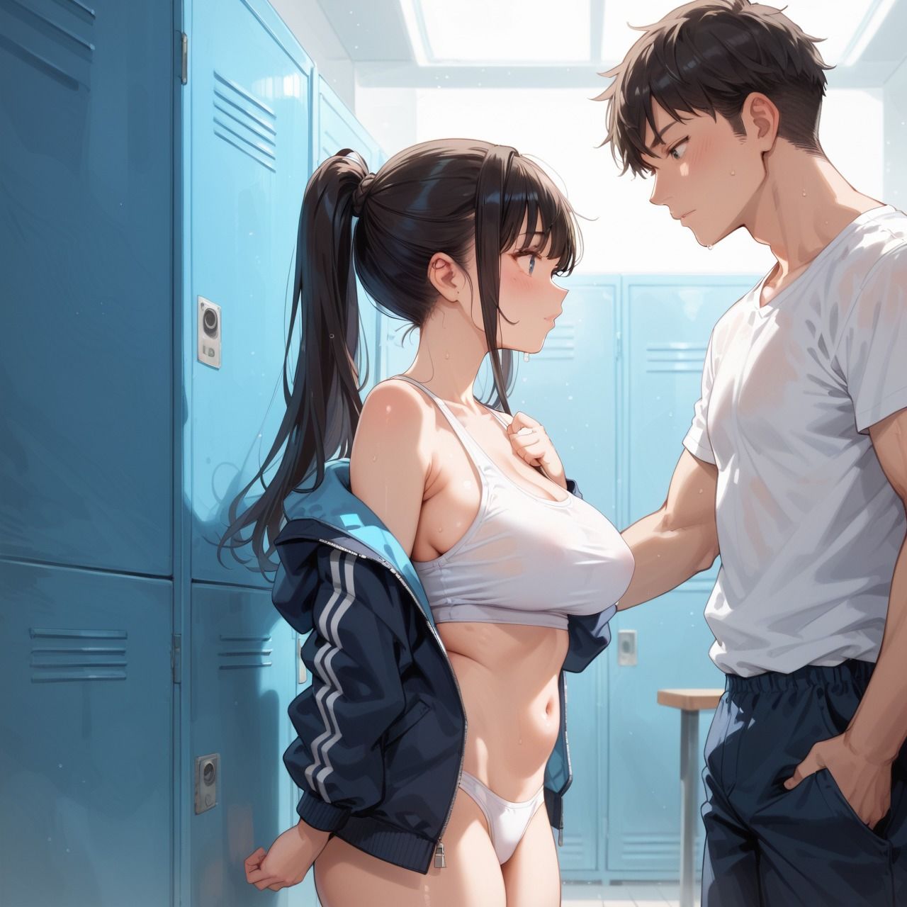 美人姉妹ふぇらから部室で挿入 画像7