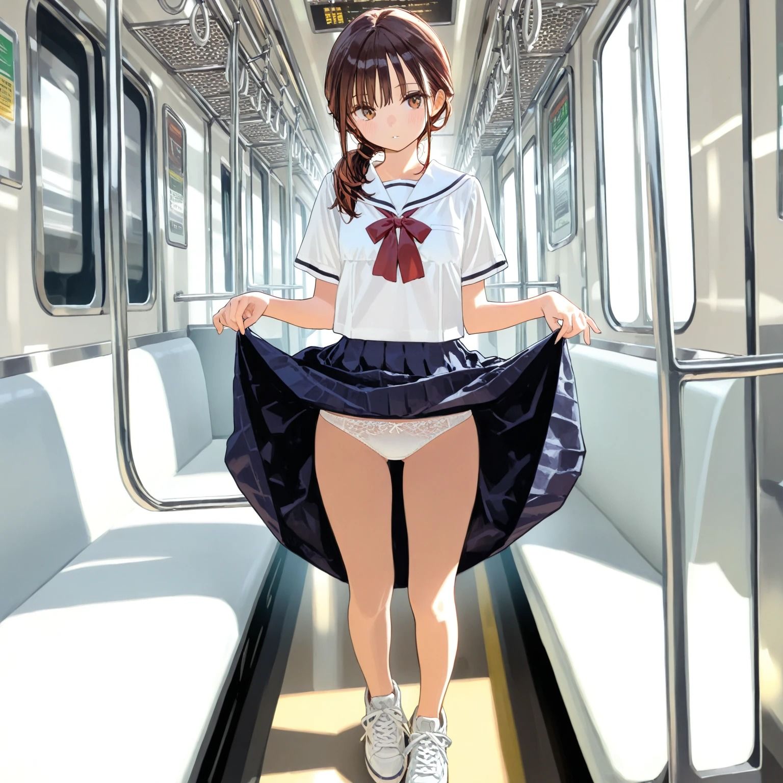 サンプル画像1:電車内パンチラ(はなはな出版) [d_569138]