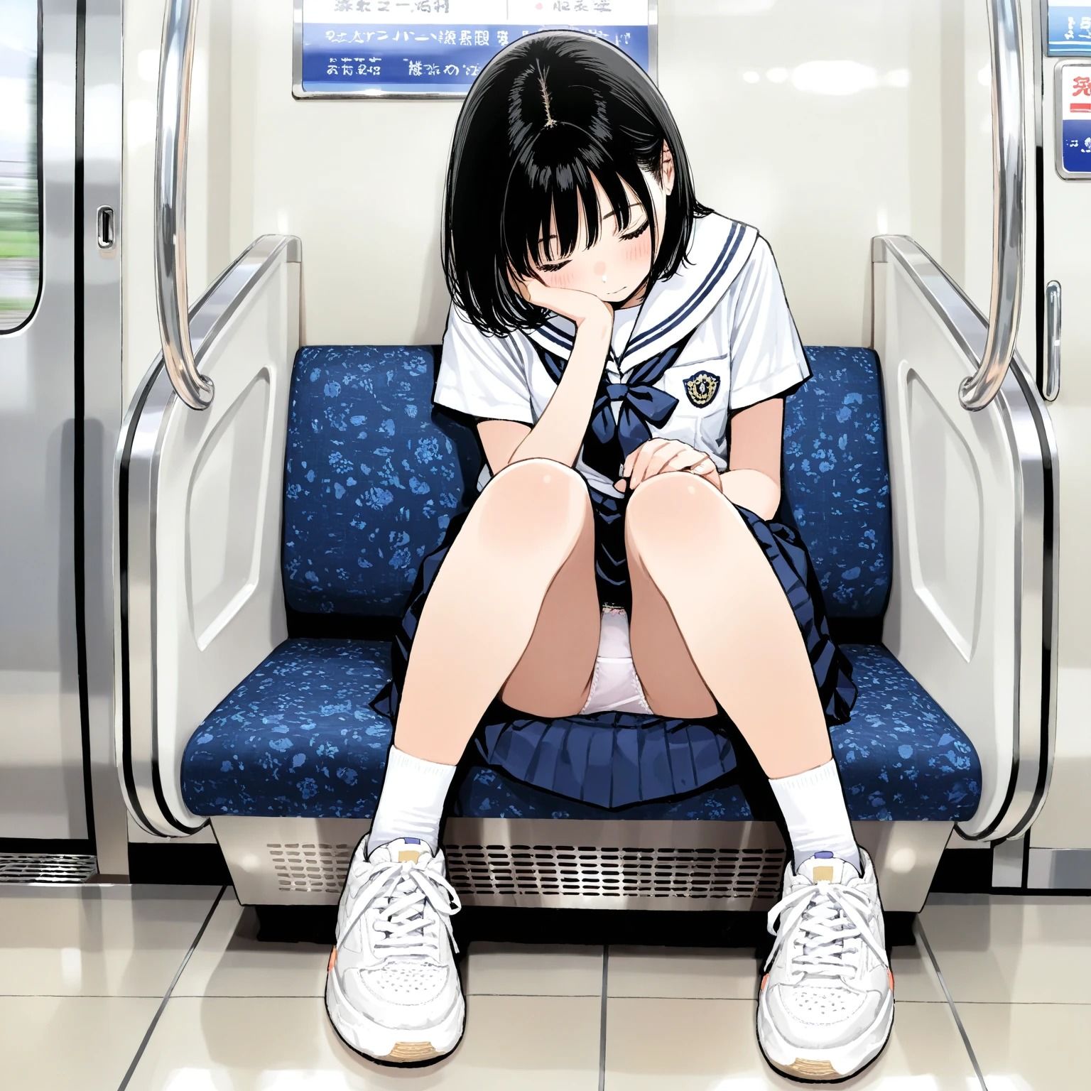 サンプル画像2:電車内パンチラ(はなはな出版) [d_569138]